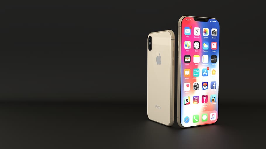 iPhone X or XR, copy space, electrical equipment, telephone, accessibility Free HD Wallpaper