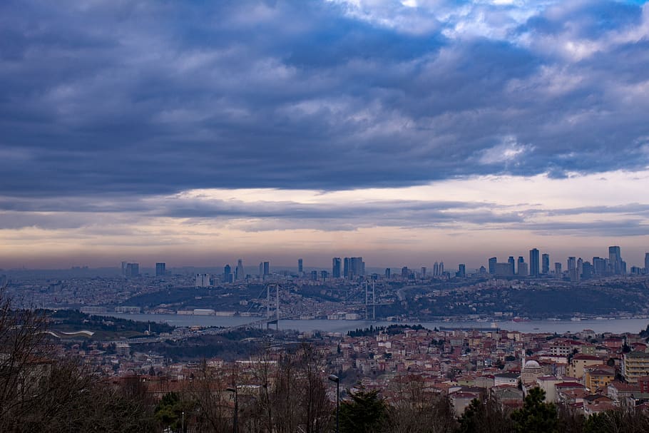 Istanbul Türkiye, crowd, travel destinations, cloud  sky, clouds Free HD Wallpaper