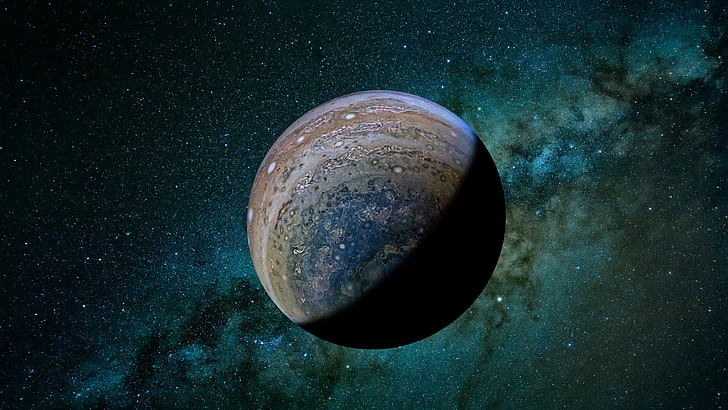 Jupiter Pro iPad, juno, milky way, astronomy, outer space Free HD Wallpaper