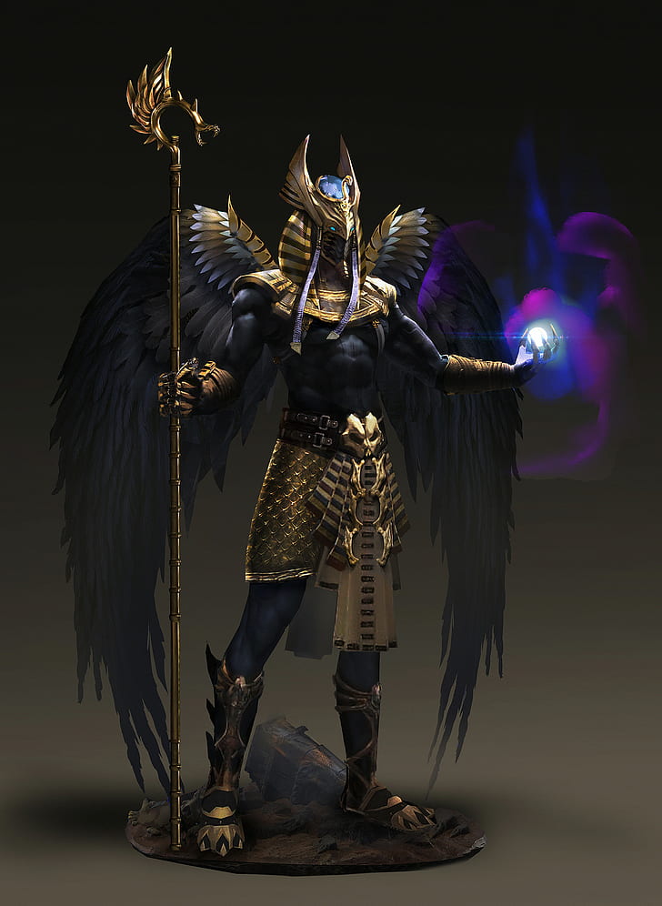 League of Legends, spell, horus deity, staff, gems Free HD Wallpaper