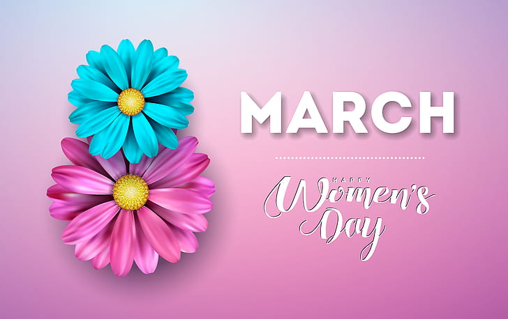 march 8, pink, happy, womens day Free HD Wallpaper