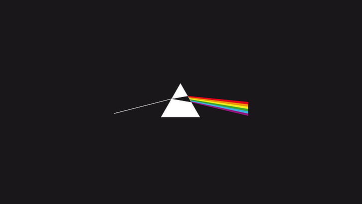 Pink Floyd Dark Side of the Moon CD, copy space, dark, floyd, striped Free HD Wallpaper