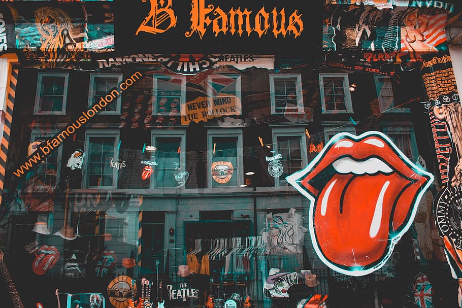 Rolling Stones Logo Merchandise, commercial sign, communication, market, logo Free HD Wallpaper