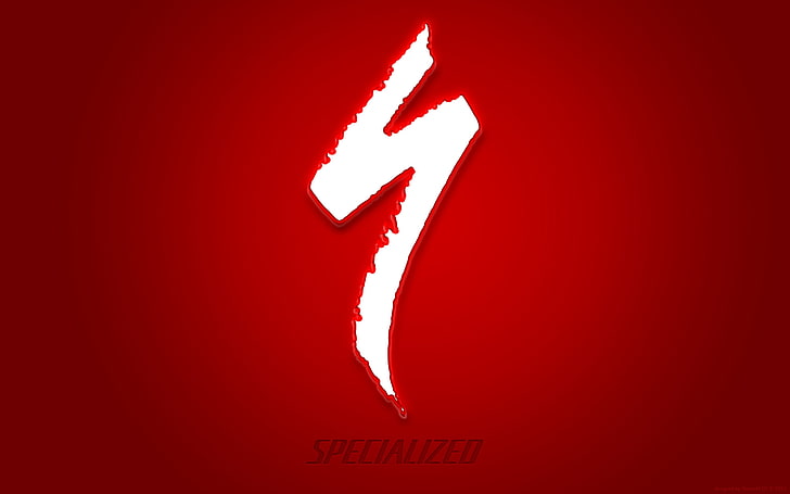 Specialized Logo.svg, music, illuminated, cycling, white color Free HD Wallpaper