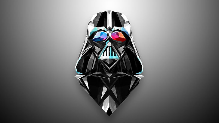 Star Wars Darth Vader Fan Art, symmetry, gray background, indoors, gray Free HD Wallpaper