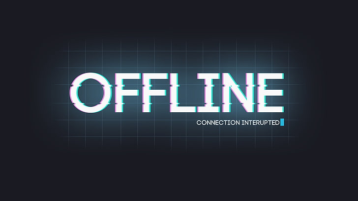 Twitch Offline Screen, design, neon light, western script, copy space