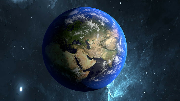 View of Earth From Space, sky, universe, world, planet Free HD Wallpaper