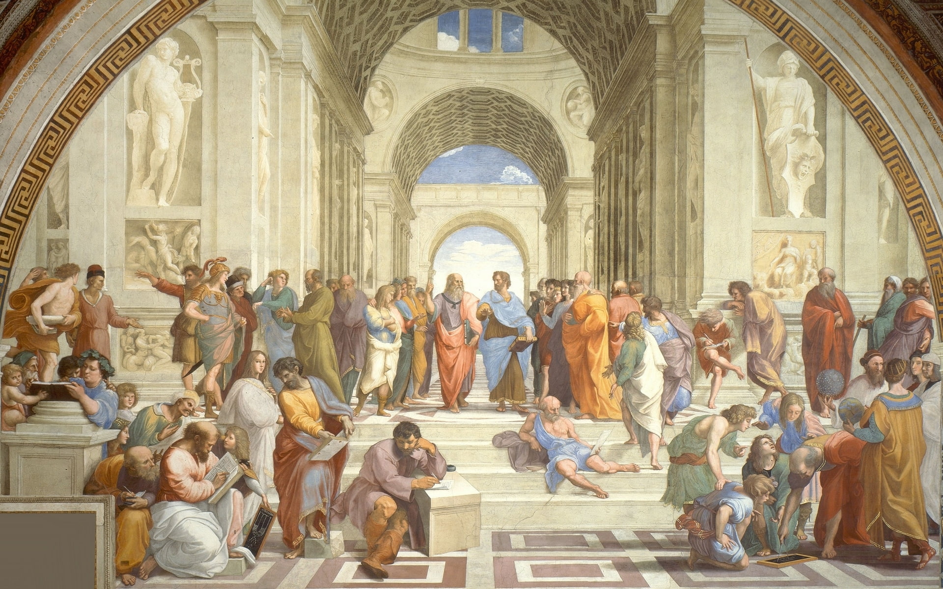 Who Painted the School of Athens, representation, parmenides, bible, federico ii duke of mantua