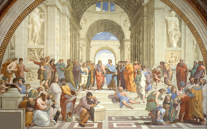 Who Painted the School of Athens, representation, parmenides, bible, federico ii duke of mantua Free HD Wallpaper