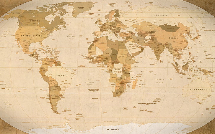 World Map Full Screen, planet earth, closeup, global communications, old Free HD Wallpaper