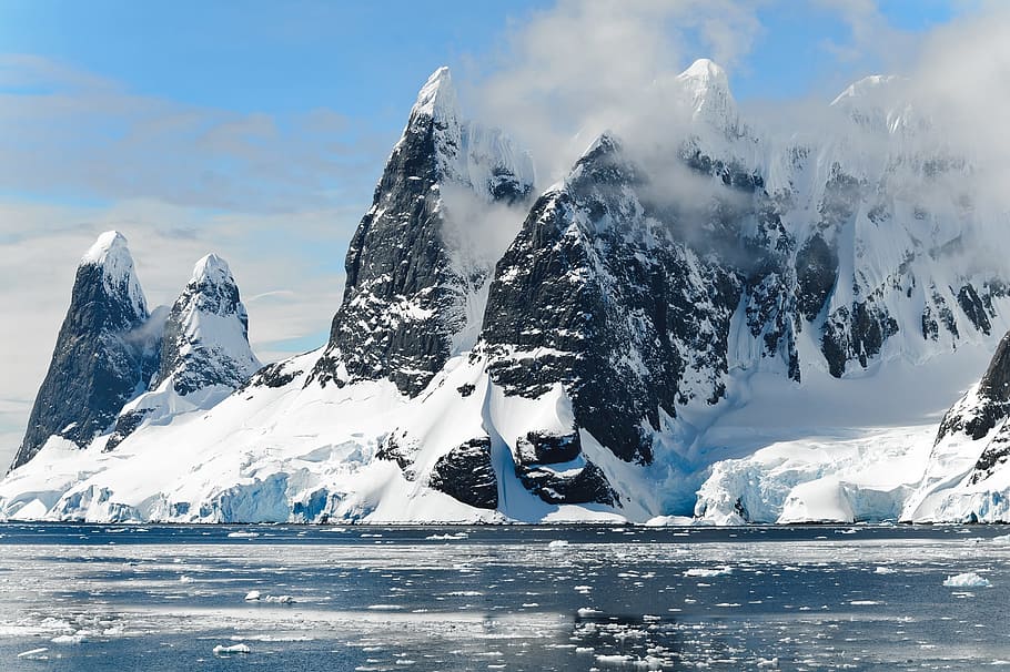 Antarctica Highest Peak, blue, glacier, cold temperature, tranquil scene