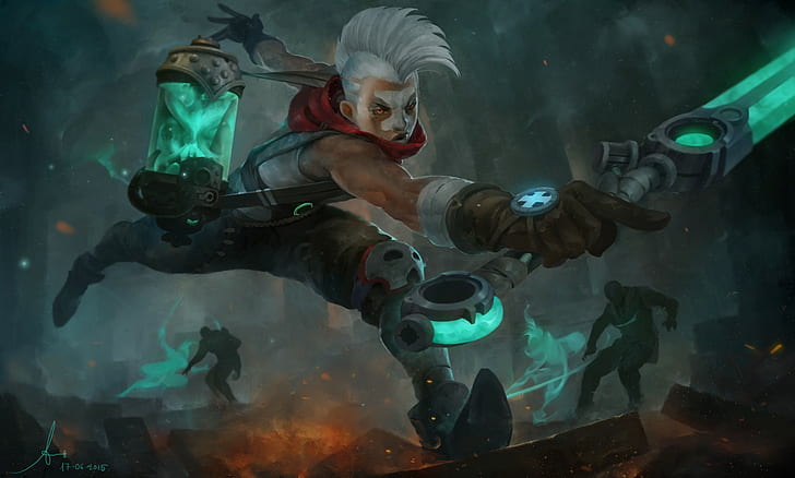 Beautiful Digital Art Landscape, ekko, legends, league of legends, league Free HD Wallpaper