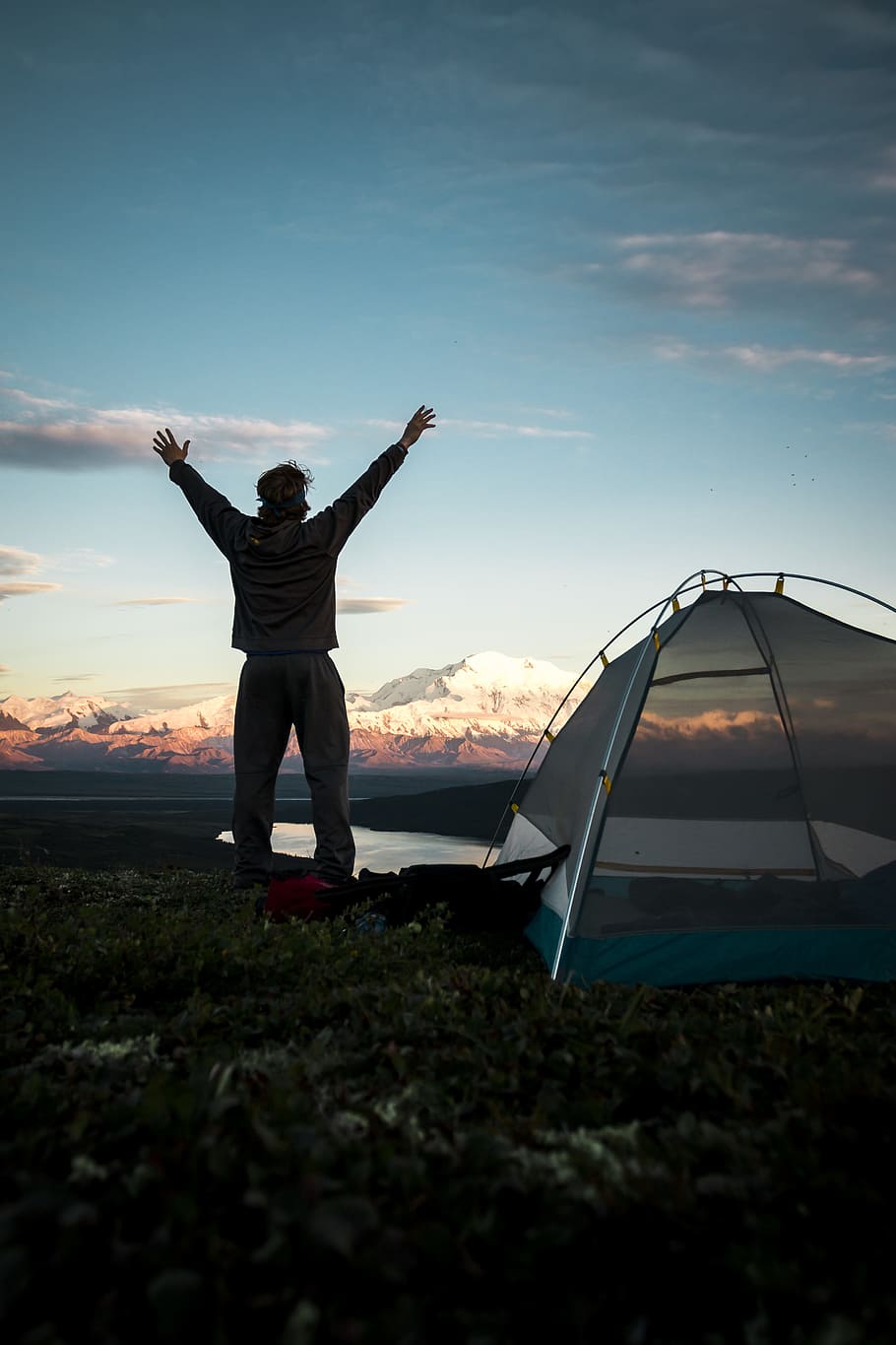 Camping Scene, success, wanderlust, explore, carefree Free HD Wallpaper