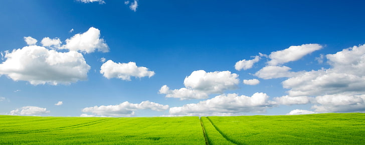 cloudscape, nonurban scene, monitor, dual Free HD Wallpaper