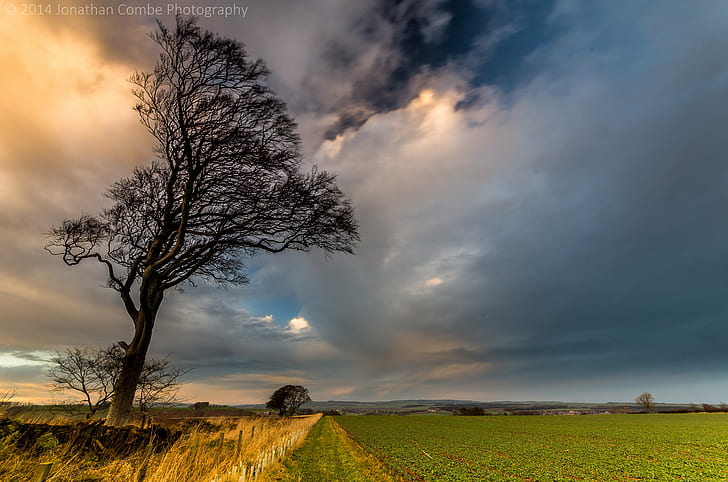 Cloudy Stormy Sky, beauty in nature, scenics, meadow, stormy Free HD Wallpaper