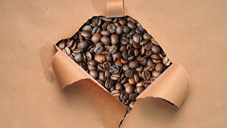 Cute Coffee, coffee  drink, bag, high angle view, still life Free HD Wallpaper