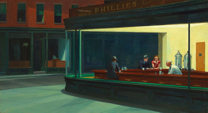 Edward Hopper Artist, classic art, nighthawks, diner, edward hopper Free HD Wallpaper