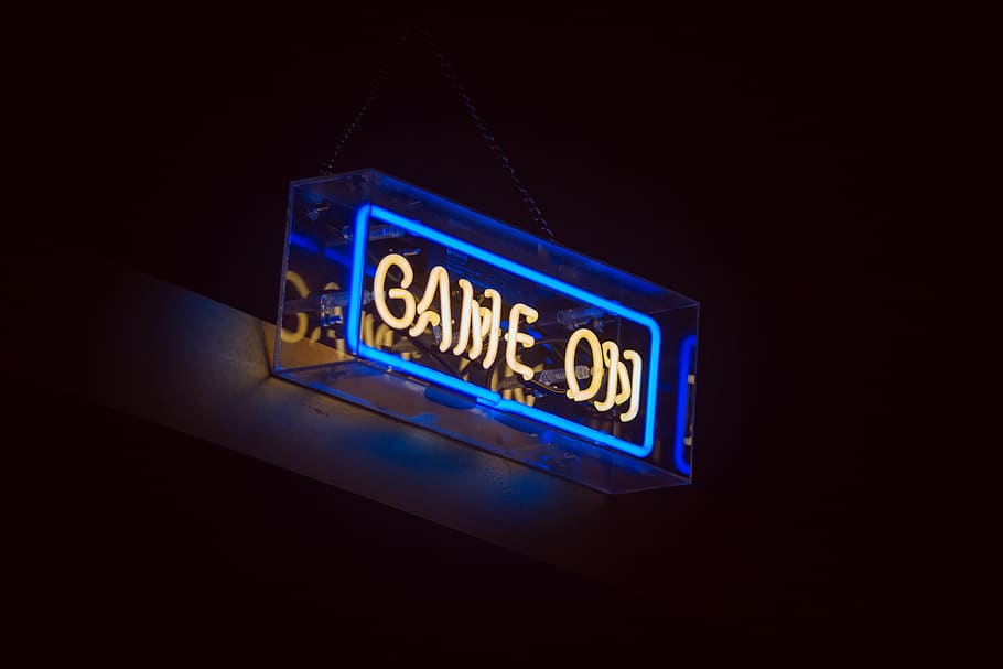 Game Over Pixel, dining, western script, night, game Free HD Wallpaper