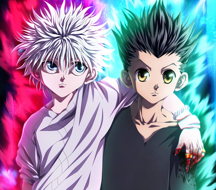 Gon vs Killua, gon css, hunter x hunter, killua zoldyck, anime Free HD Wallpaper