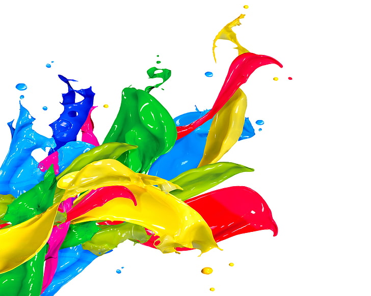 Multicolor Painting, food, no people, blue, indoors Free HD Wallpaper