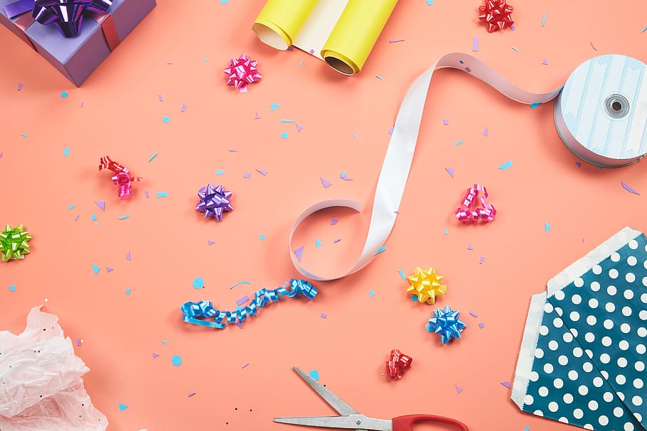 new years eve, multi colored, colored background, flatlay Free HD Wallpaper