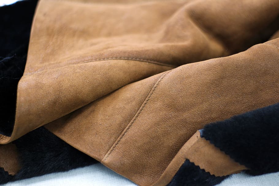 Nubuck Leather Jacket, macro, material, fur, no people Free HD Wallpaper