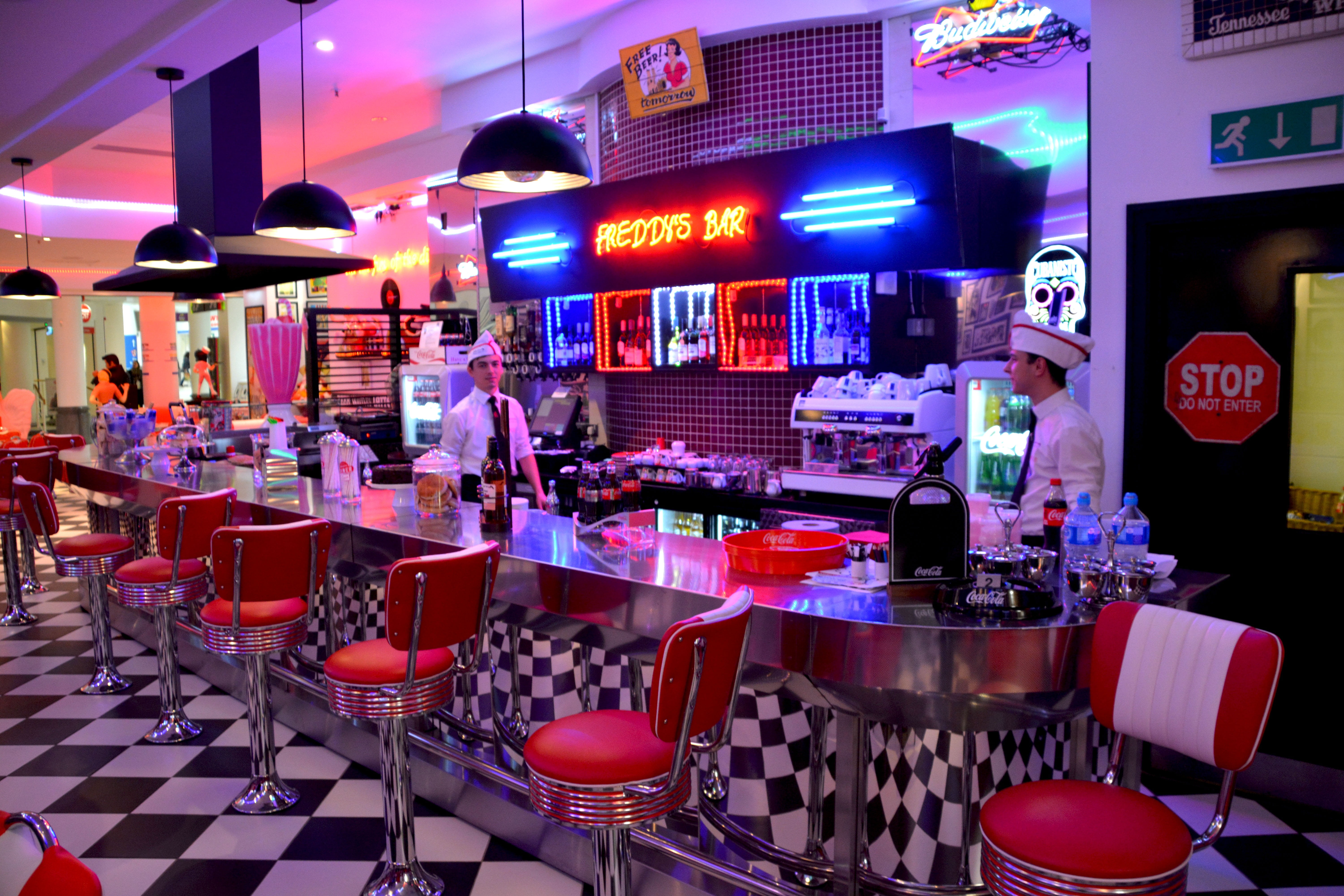 Old American Diner, decor, bar, dinner, furniture