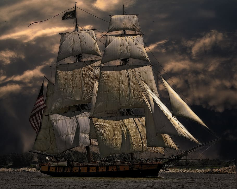 Scurvy Gums, day, sea, nature, rigging Free HD Wallpaper