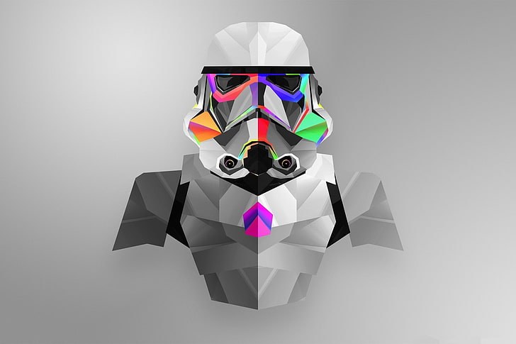 Star Wars Saga, abstract, facets, portrait, reflection Free HD Wallpaper