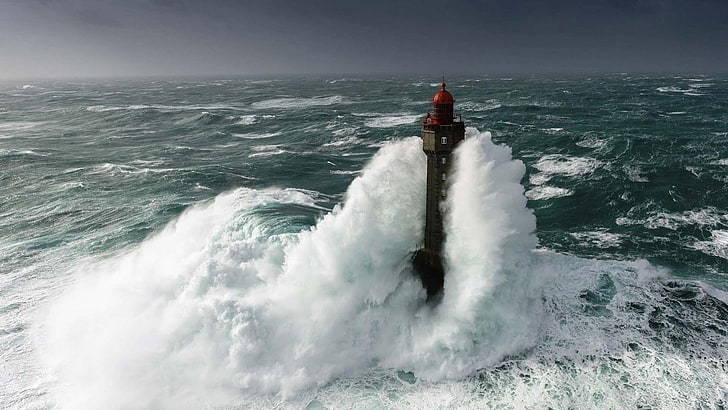 Story Behind Man Lighthouse Wave, sport, splashing, beauty in nature, aquatic sport Free HD Wallpaper