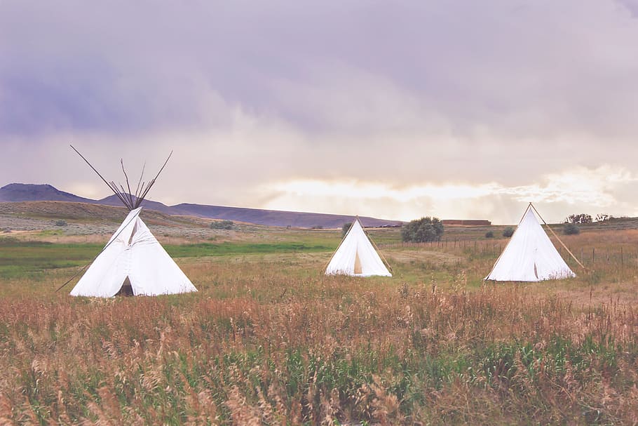 teepee, valley, wilderness, nature Free HD Wallpaper