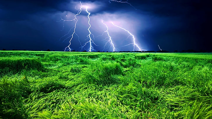 Thunderstorm Nature, power, beauty in nature, extreme weather, nature Free HD Wallpaper