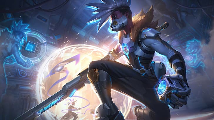 Twitch Splash Art, ekko, riot games, video game art, league of legends Free HD Wallpaper