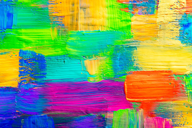 watercolor paints, vibrant color, color image, pattern Free HD Wallpaper