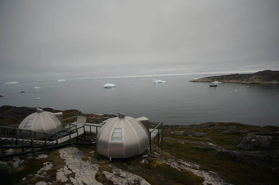 World of Greenland Ilulissat, ocean, overcast, fog, sky Free HD Wallpaper