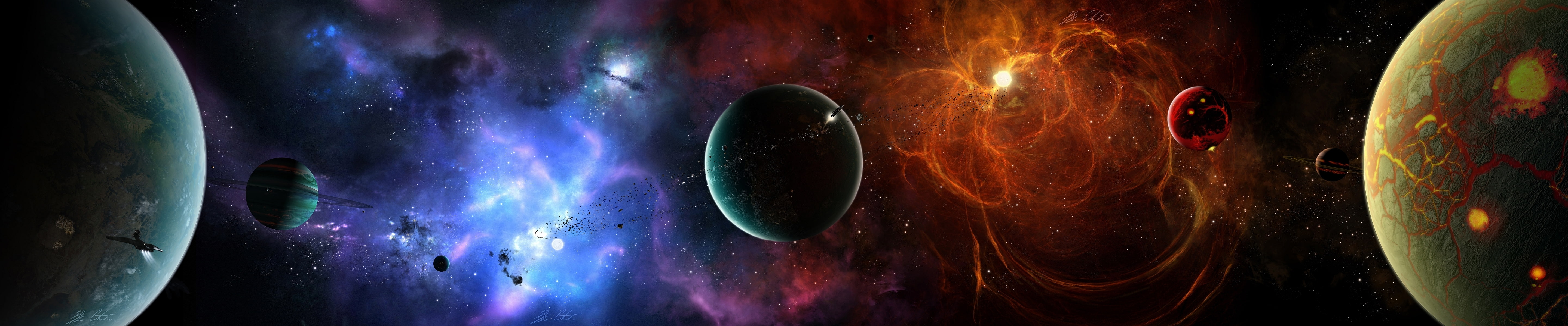 5760X1200, astrology, abstract, sky, transparent