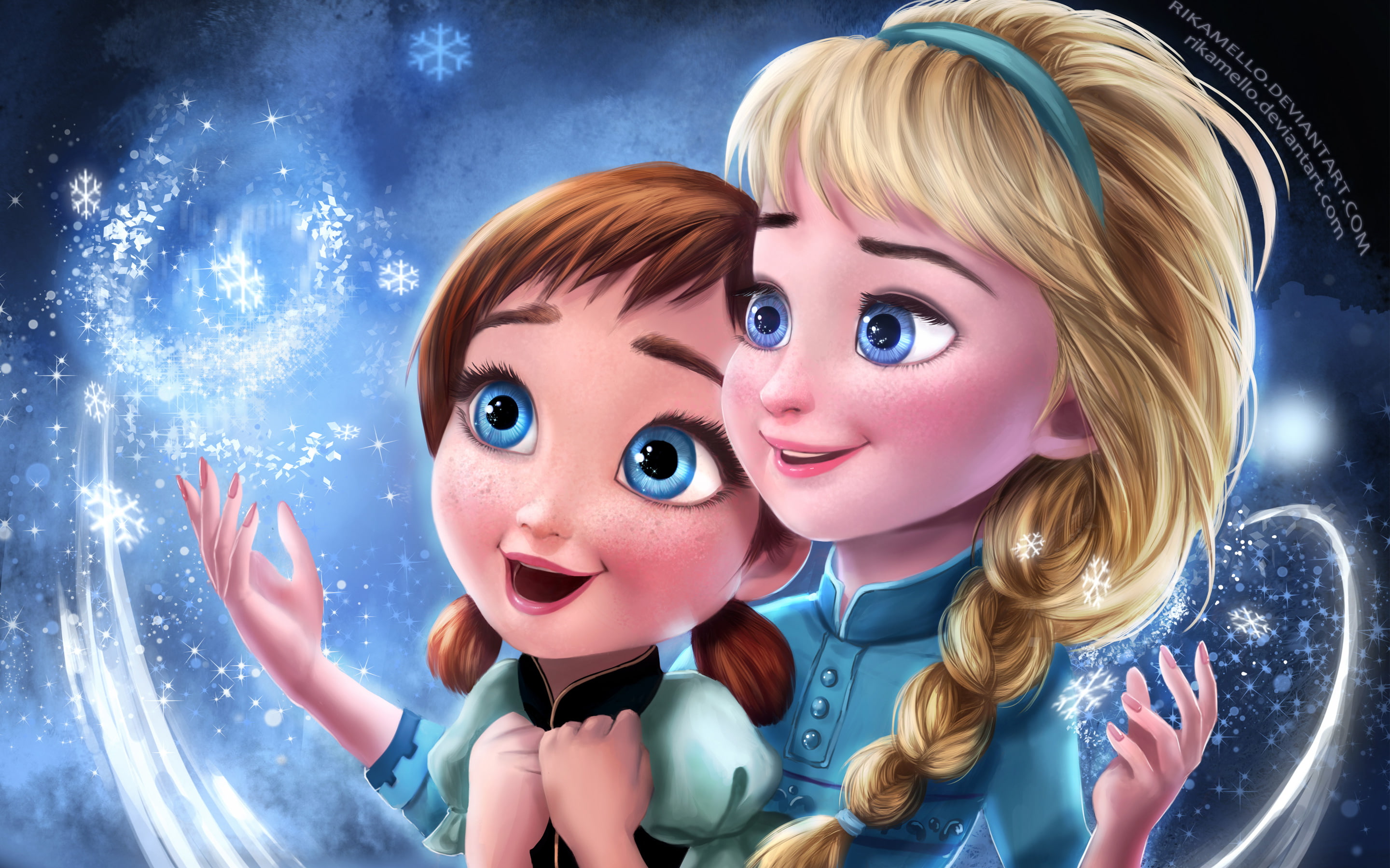 Anna and Elsa From Frozen Disney Poster, emotion, elsa, hairstyle, people