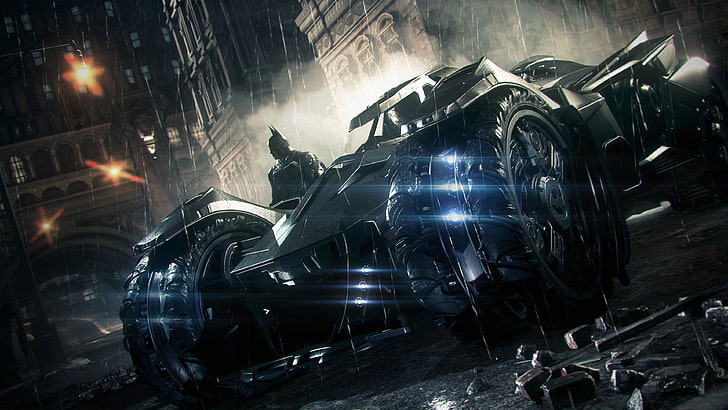 Batman Arkham Knight Ending, shiny, motor vehicle, transportation, gotham city Free HD Wallpaper