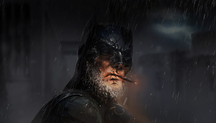 Batmobile, cigarettes, batman, dc universe, old people Free HD Wallpaper