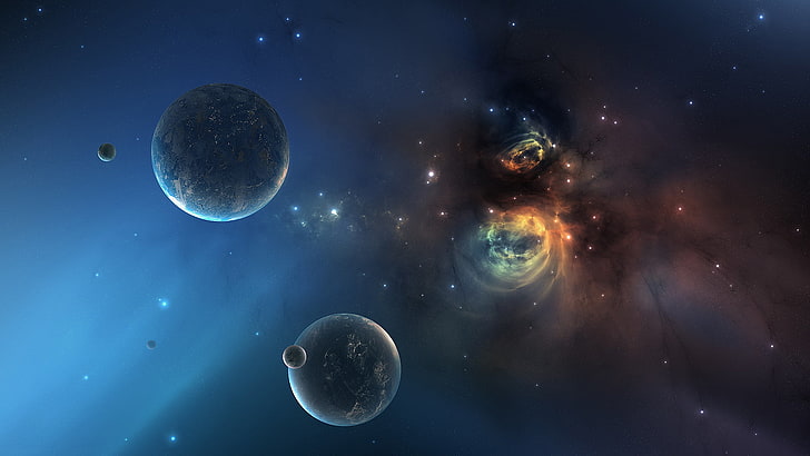 Beautiful Galaxy Planet, moon surface, astrology, galaxy, galax Free HD Wallpaper