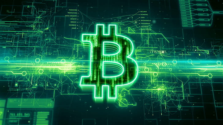 Bitcoin HD, numbers, cryptocurrency, technology, bitcoin Free HD Wallpaper