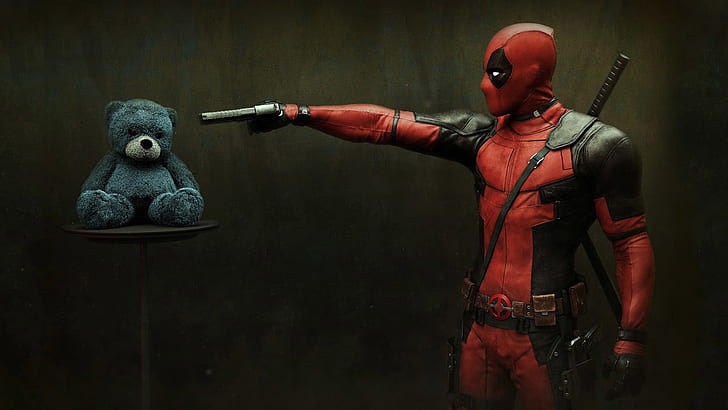 Cool Deadpool Logos, bear, teddy, deadpool Free HD Wallpaper