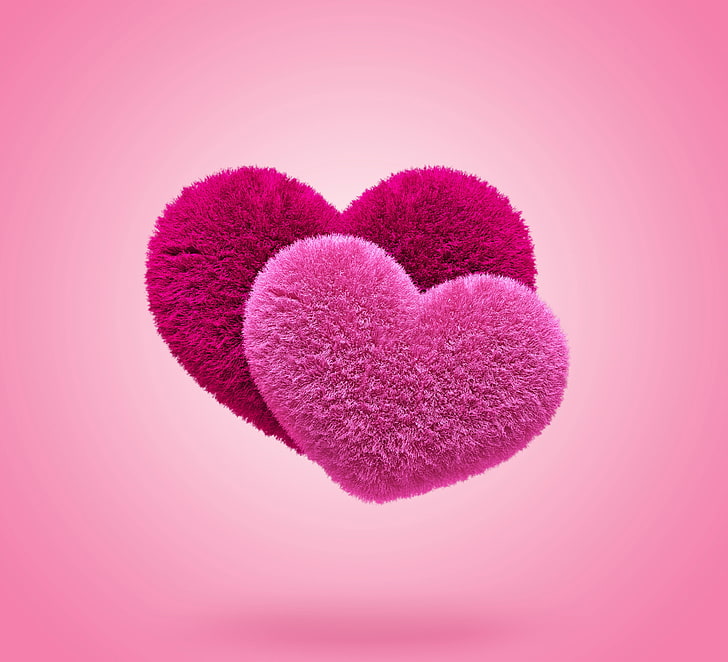 Cute Hot Pink Heart, valentine card, valentines day  holiday, cut out, romance Free HD Wallpaper