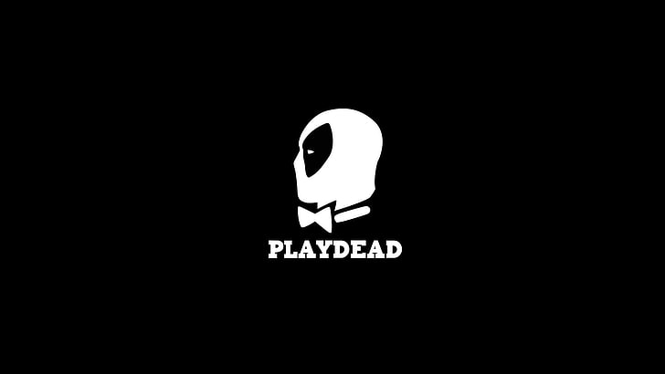 Deadpool Face Logo, night, monochrome, domestic room, minimalism Free HD Wallpaper