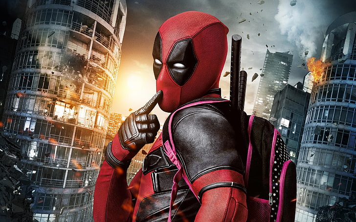 Deadpool Funny, deadpool, cityscape, outdoors, low angle view Free HD Wallpaper