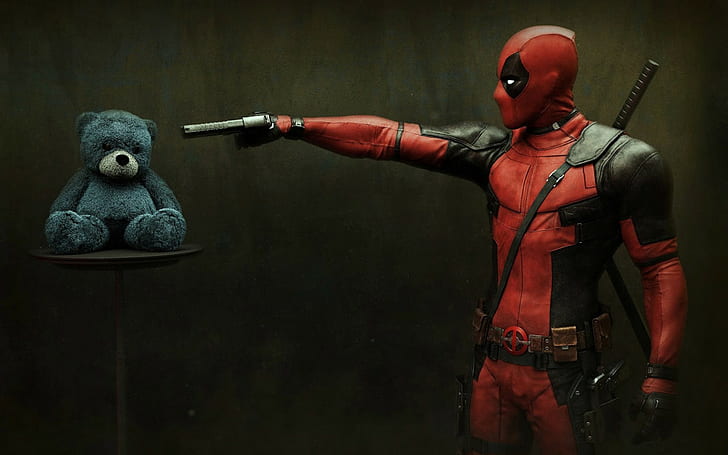 Deadpool Pointing, holding, deadpool, danger, men Free HD Wallpaper