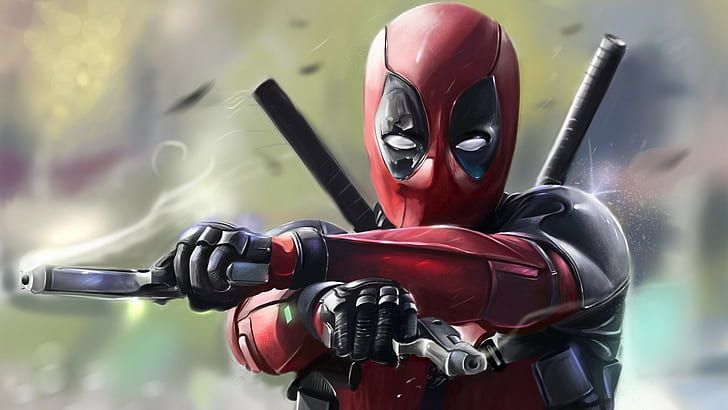 Deadpool Suit, sports equipment, weapon, men, sports helmet Free HD Wallpaper