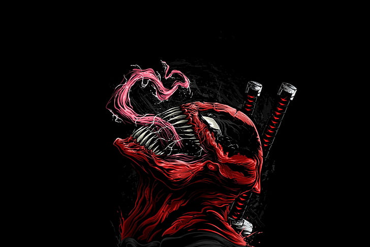 Deadpool Venom Drawing, deadpool, Venom, Deadpool, venom Free HD Wallpaper