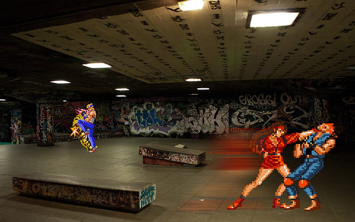 Donkey Kong, streets, Rage, rage, graffiti Free HD Wallpaper