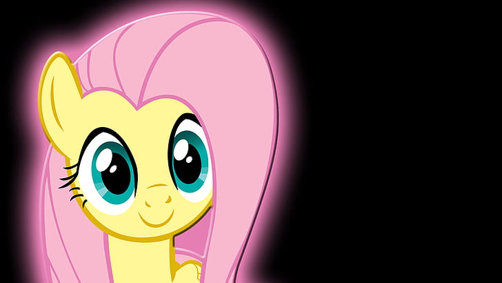 fluttershy, black, little, cartooncomic Free HD Wallpaper